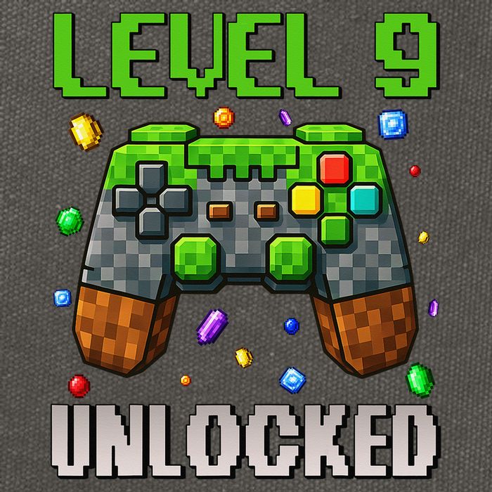 Birthday Level 9 Unlocked 9th Birthday Game Pixel Gift Cotton Canvas Backpack