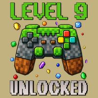 Birthday Level 9 Unlocked 9th Birthday Game Pixel Gift Cooling Performance Crew T-Shirt