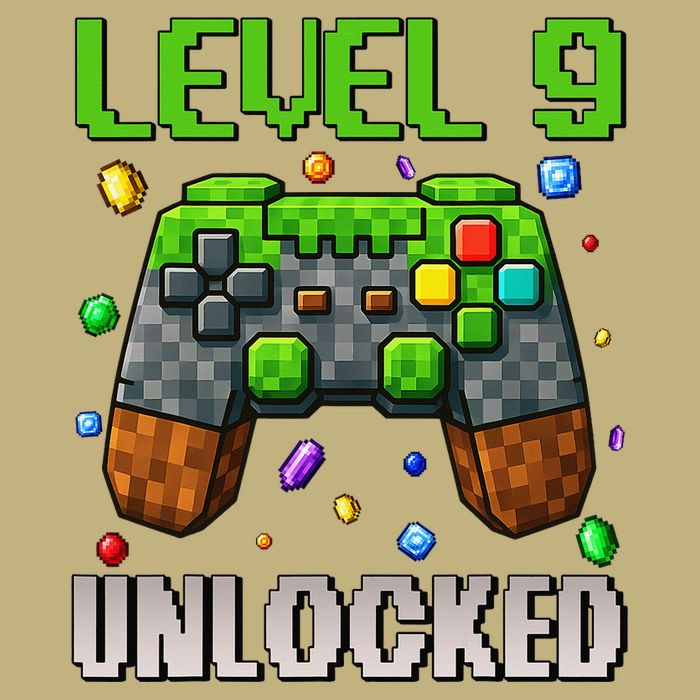 Birthday Level 9 Unlocked 9th Birthday Game Pixel Gift Cooling Performance Crew T-Shirt