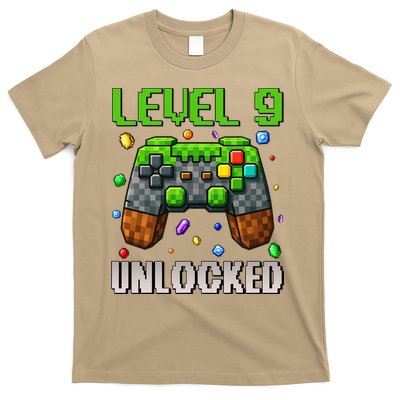 Birthday Level 9 Unlocked 9th Birthday Game Pixel Gift T-Shirt