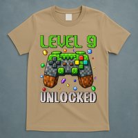 Birthday Level 9 Unlocked 9th Birthday Game Pixel Gift T-Shirt