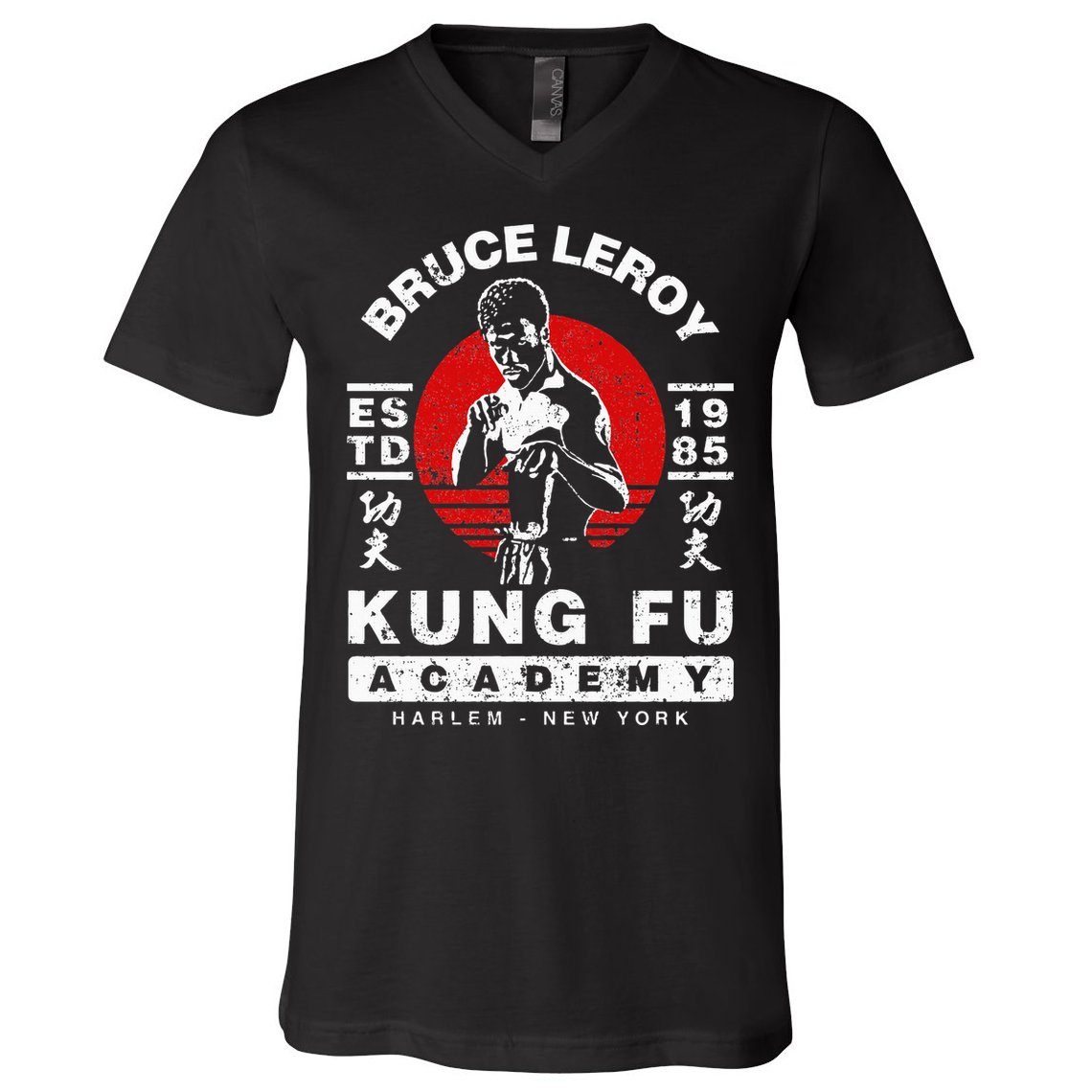 Bruce Leroy Academy  V-Neck T-Shirt