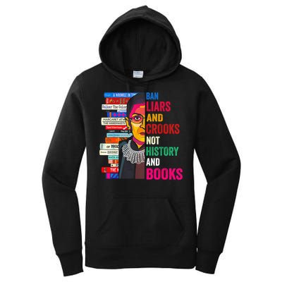Ban Liars And Crooks Not History And Books Women's Pullover Hoodie