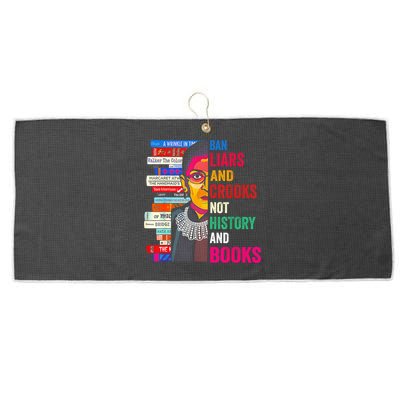 Ban Liars And Crooks Not History And Books Large Microfiber Waffle Golf Towel