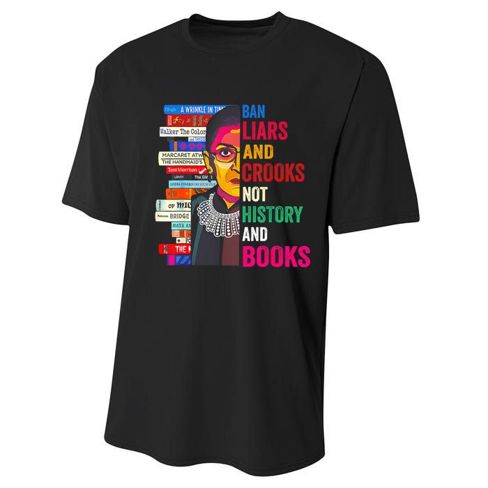 Ban Liars And Crooks Not History And Books Performance Sprint T-Shirt