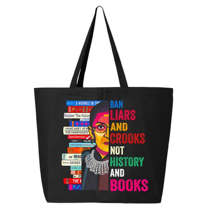 Ban Liars And Crooks Not History And Books 25L Jumbo Tote