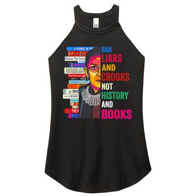 Ban Liars And Crooks Not History And Books Women's Perfect Tri Rocker Tank
