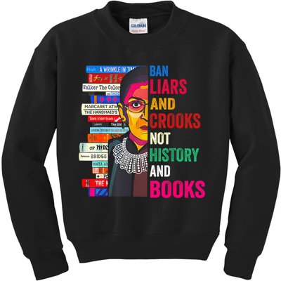 Ban Liars And Crooks Not History And Books Kids Sweatshirt
