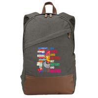 Ban Liars And Crooks Not History And Books Cotton Canvas Backpack