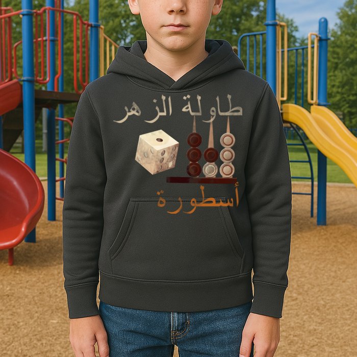 Backgammon Legend Arabic Kids Hoodie