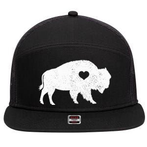 Bison Lover American Buffalo National Park Souvenir 7 Panel Mesh Trucker Snapback Hat