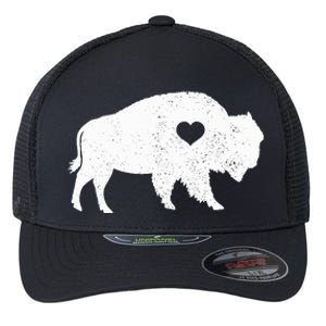 Bison Lover American Buffalo National Park Souvenir Flexfit Unipanel Trucker Cap