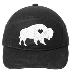 Bison Lover American Buffalo National Park Souvenir 7-Panel Snapback Hat