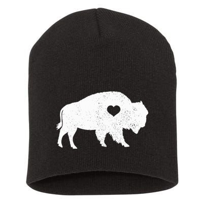 Bison Lover American Buffalo National Park Souvenir Short Acrylic Beanie