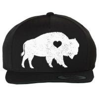 Bison Lover American Buffalo National Park Souvenir Wool Snapback Cap