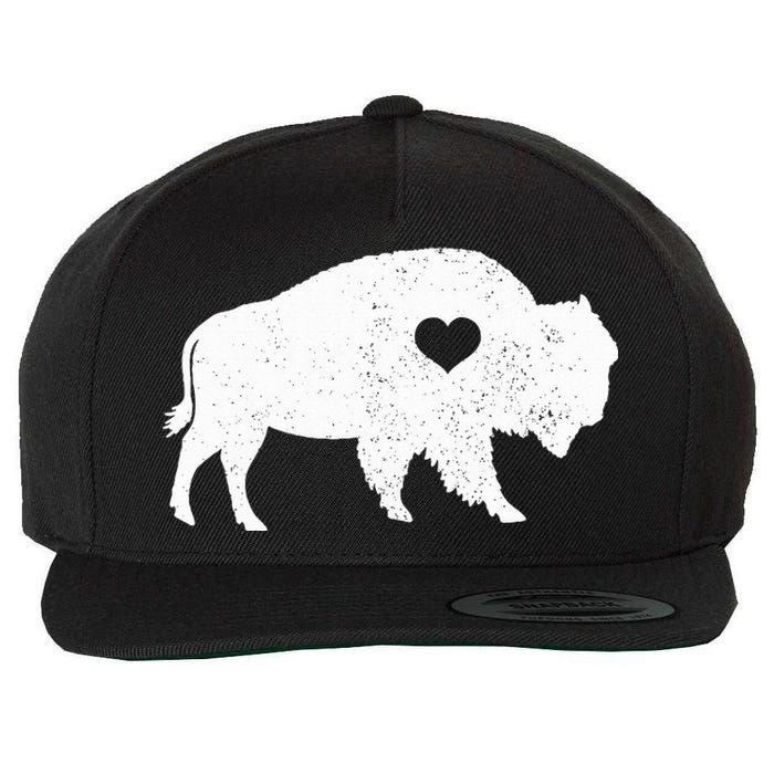 Bison Lover American Buffalo National Park Souvenir Wool Snapback Cap