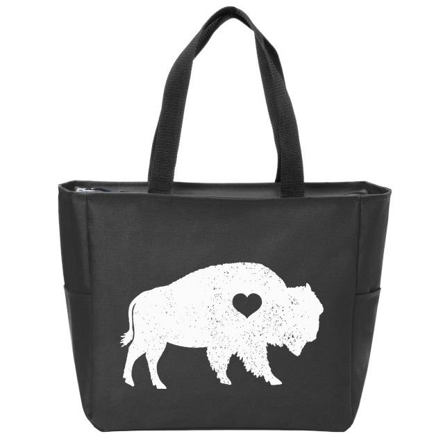 Bison Lover American Buffalo National Park Souvenir Zip Tote Bag