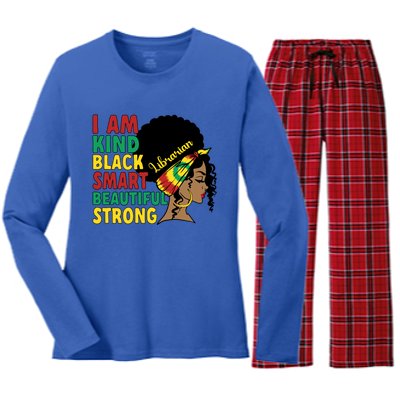 Black Librarian African American Library Worker Meaningful Gift Women's Long Sleeve Flannel Pajama Set 