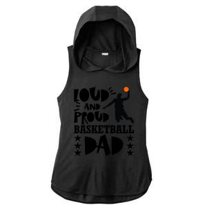 Basketball Loud And Proud Basketball Dad Ladies PosiCharge Tri-Blend Wicking Draft Hoodie Tank