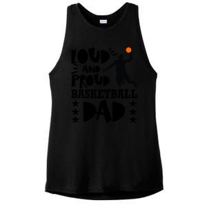 Basketball Loud And Proud Basketball Dad Ladies PosiCharge Tri-Blend Wicking Tank