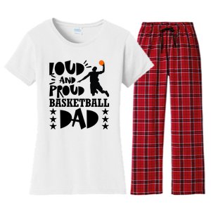 Basketball Loud And Proud Basketball Dad Women's Flannel Pajama Set