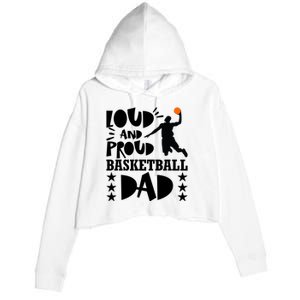 Basketball Loud And Proud Basketball Dad Crop Fleece Hoodie