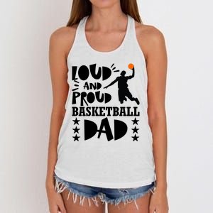 Basketball Loud And Proud Basketball Dad Women's Knotted Racerback Tank