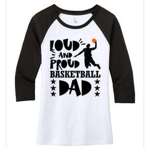 Basketball Loud And Proud Basketball Dad Women's Tri-Blend 3/4-Sleeve Raglan Shirt