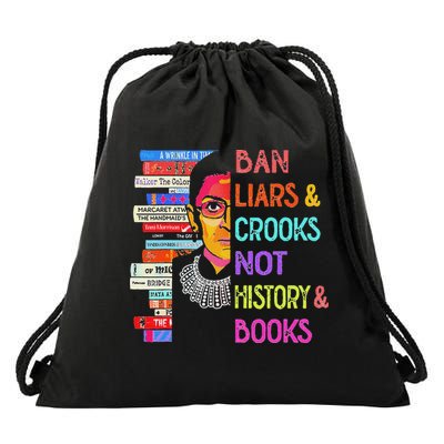 Ban Liars And Crooks Not History And Book Drawstring Bag