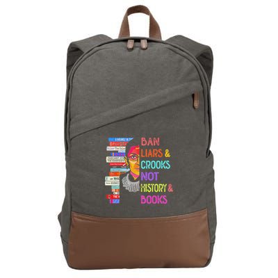 Ban Liars And Crooks Not History And Book Cotton Canvas Backpack