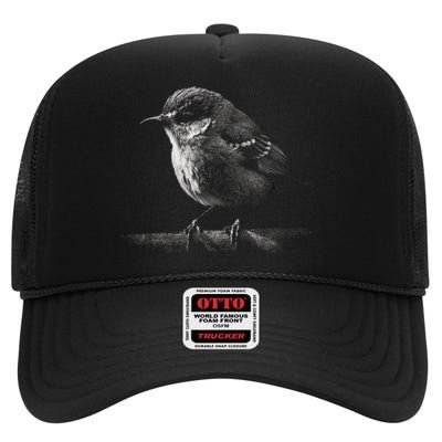 Bird Lover Artwork Animal Motif Bird High Crown Mesh Back Trucker Hat