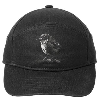 Bird Lover Artwork Animal Motif Bird 7-Panel Snapback Hat