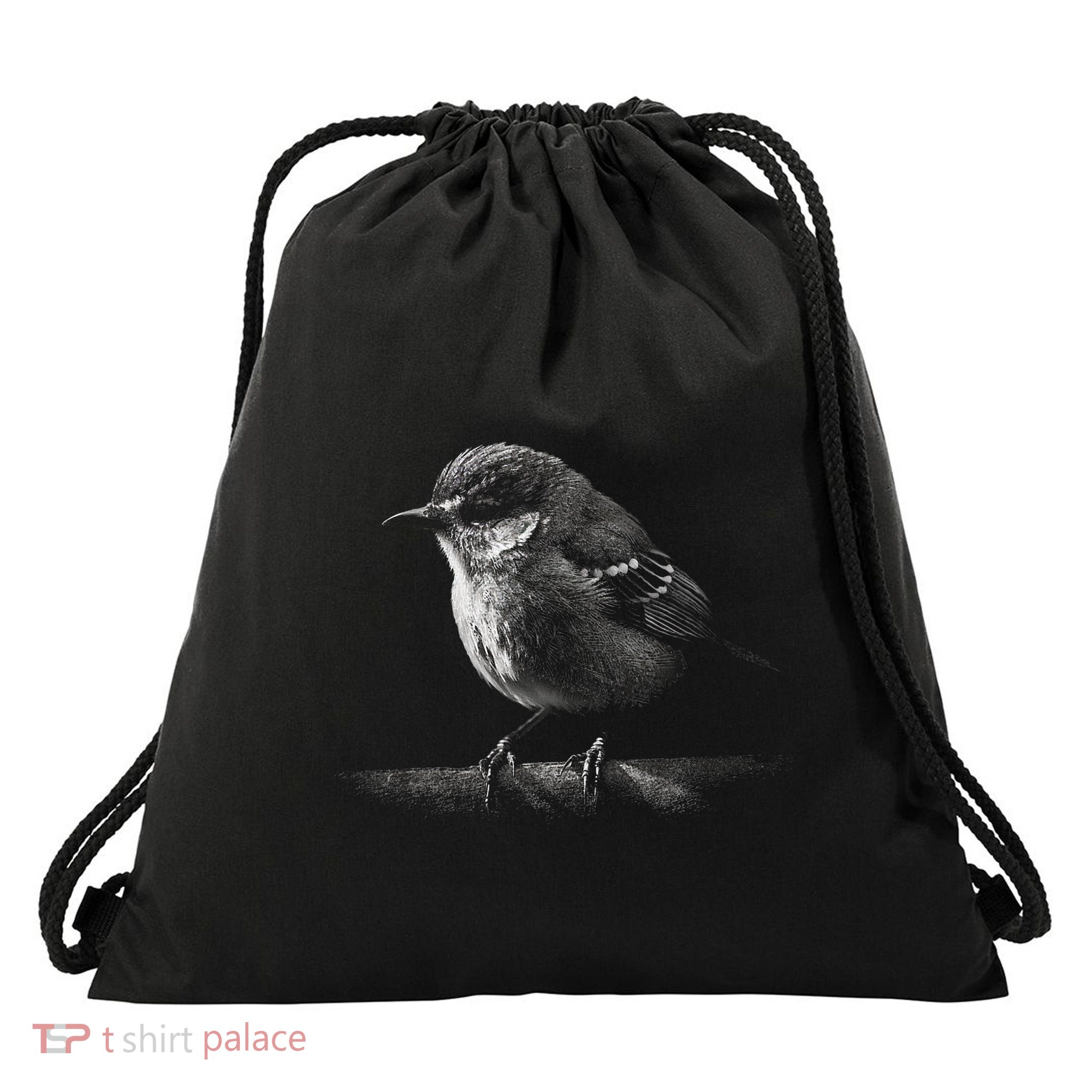 Bird Lover Artwork Animal Motif Bird Drawstring Bag