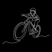 Bicycle Line Art Drawing Mountain Bike City Backpack