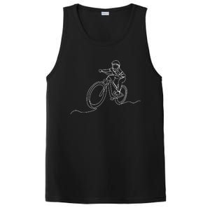 Bicycle Line Art Drawing Mountain Bike PosiCharge Competitor Tank