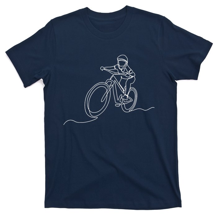 Bicycle Line Art Drawing Mountain Bike T-Shirt