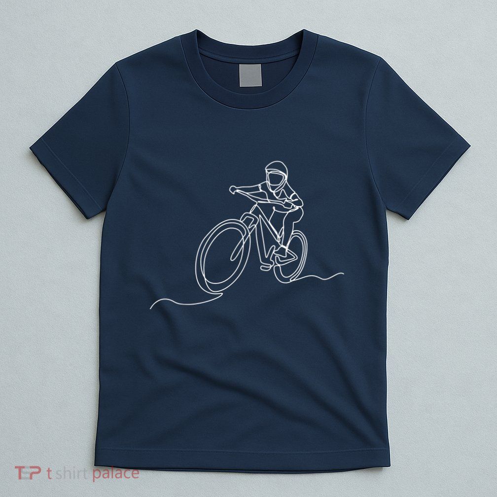 Bicycle Line Art Drawing Mountain Bike T-Shirt