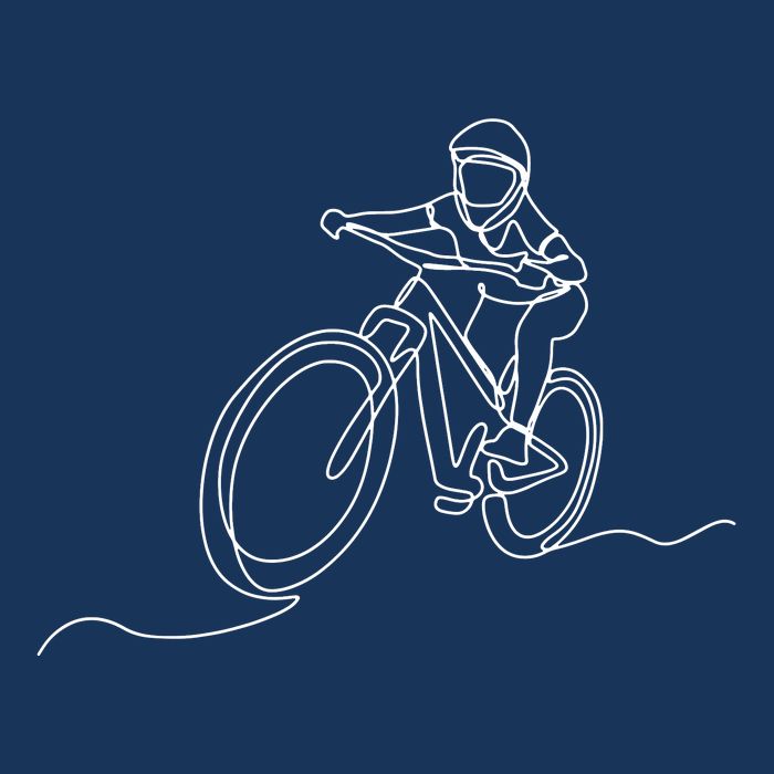 Bicycle Line Art Drawing Mountain Bike Button