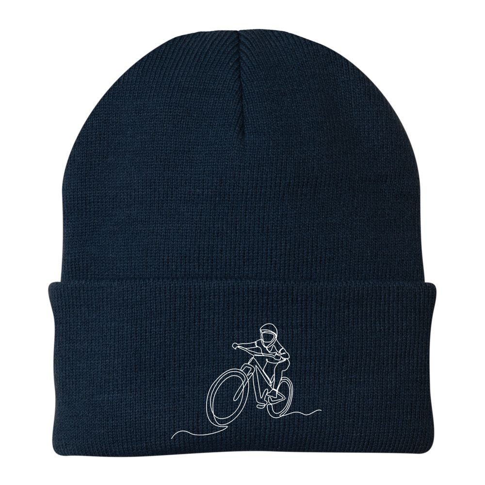 Bicycle Line Art Drawing Mountain Bike Beanie