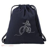 Bicycle Line Art Drawing Mountain Bike Drawstring Bag