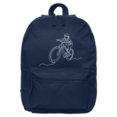 Bicycle Line Art Drawing Mountain Bike 16 in Basic Backpack