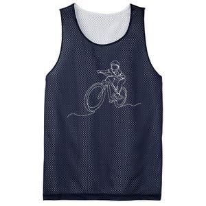 Bicycle Line Art Drawing Mountain Bike Mesh Reversible Basketball Jersey Tank