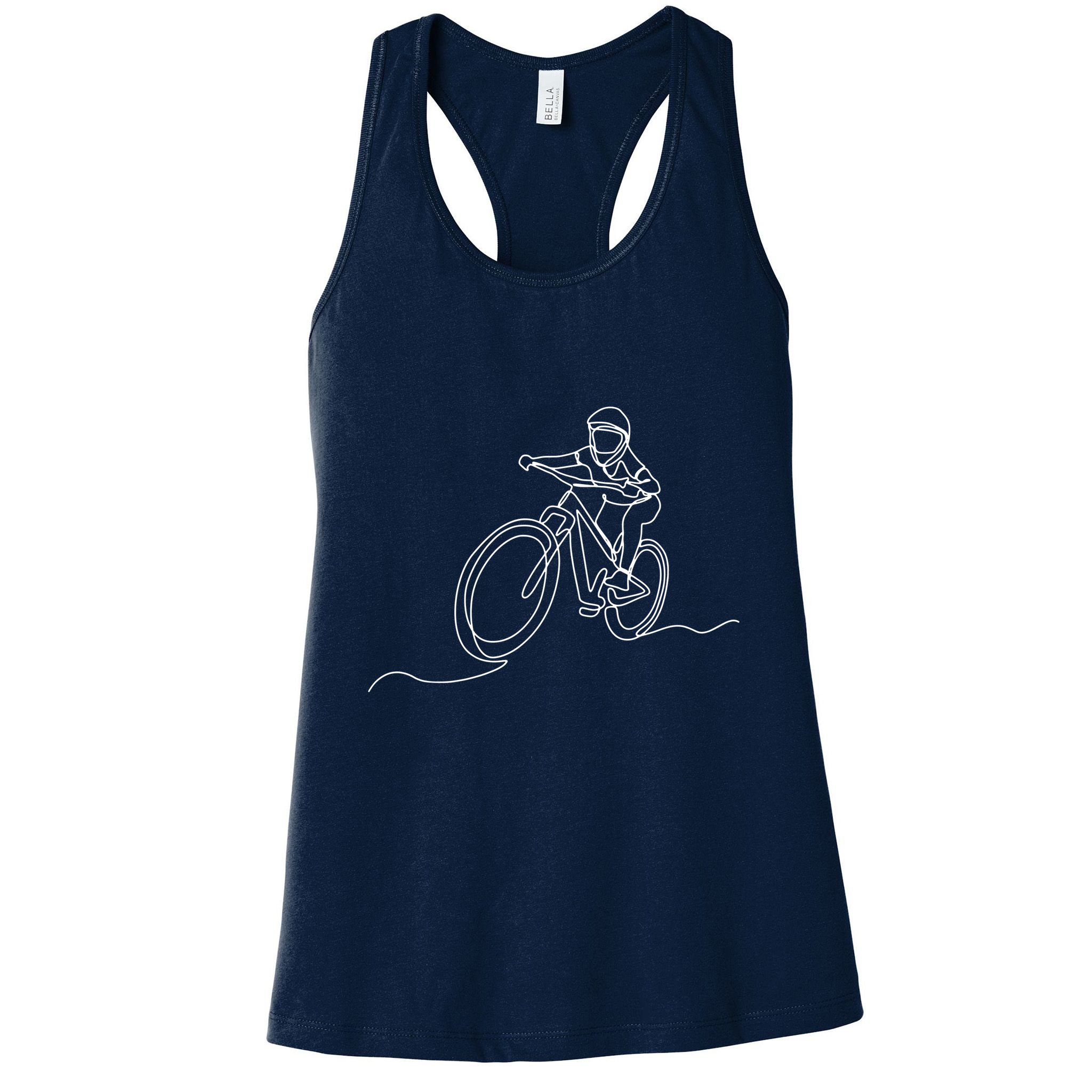 Bicycle Line Art Drawing Mountain Bike Womens Tank Top