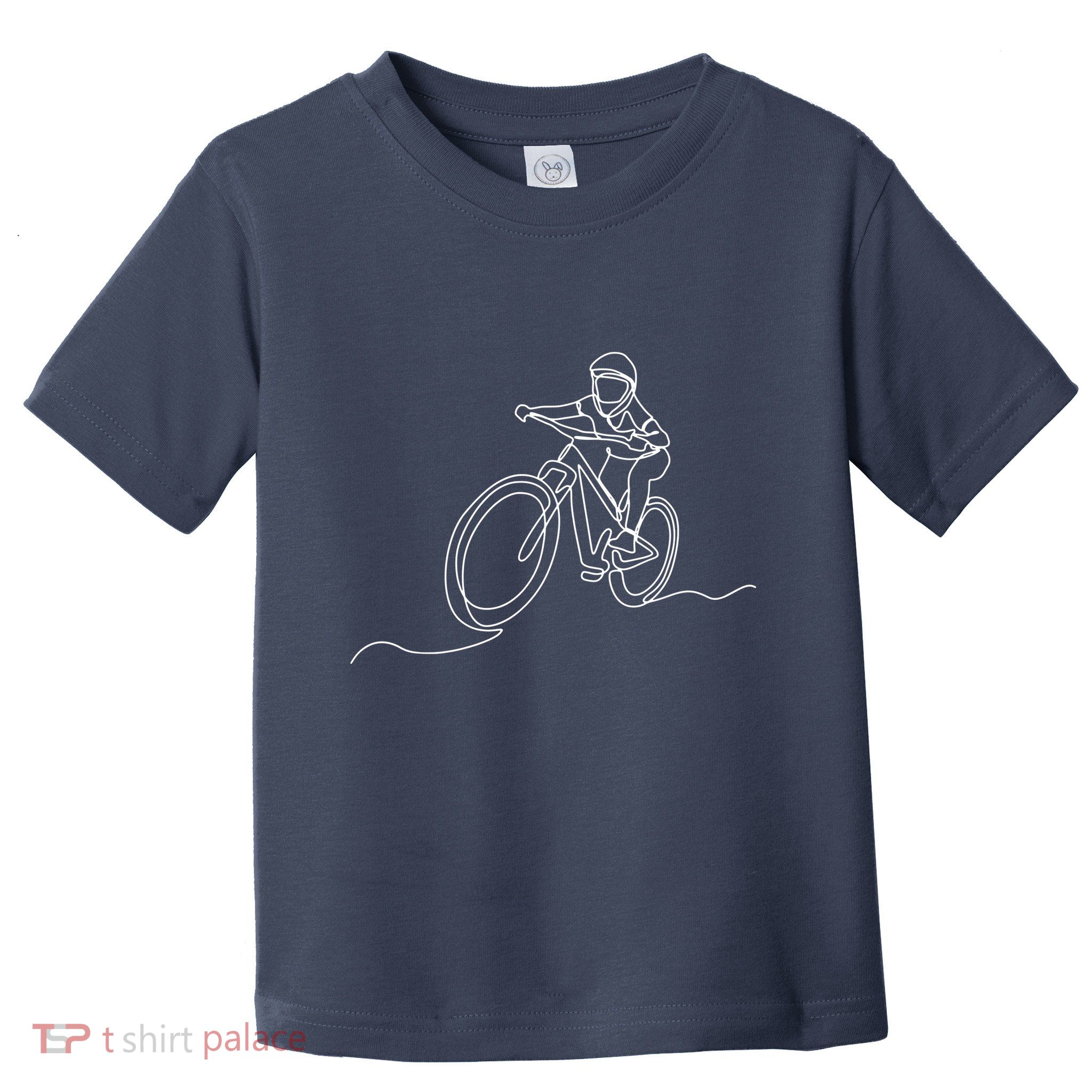 Bicycle Line Art Drawing Mountain Bike Toddler T-Shirt