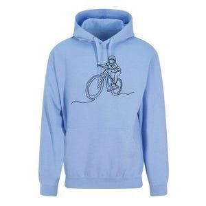 Bicycle Line Art Drawing Mountain Bike Unisex Surf Hoodie