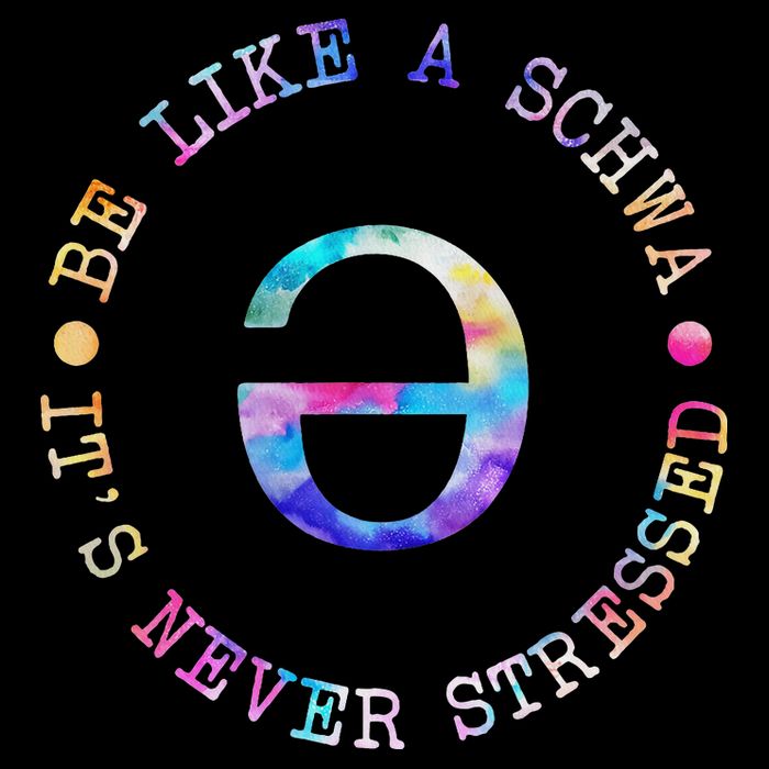 Be Like A Schwa It's Never Stressed Language Teacher Button