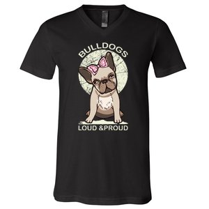 Bulldogs Loud And Proud V-Neck T-Shirt