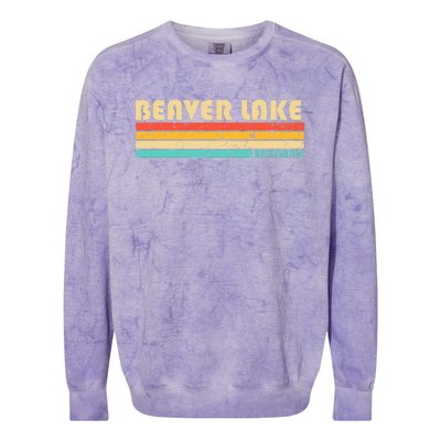 BEAVER LAKE ARKANSAS Funny Fishing Camping Summer Colorblast Crewneck Sweatshirt