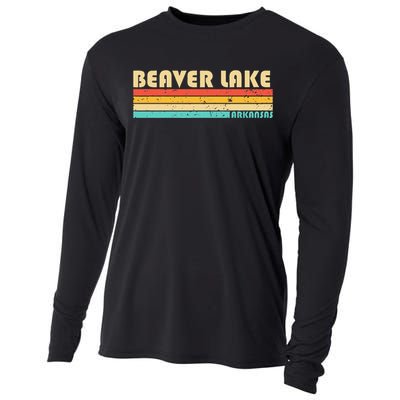 BEAVER LAKE ARKANSAS Funny Fishing Camping Summer Cooling Performance Long Sleeve Crew