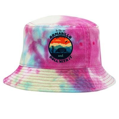 Be Like An Armadillo And Roll With It Tie-Dyed Bucket Hat